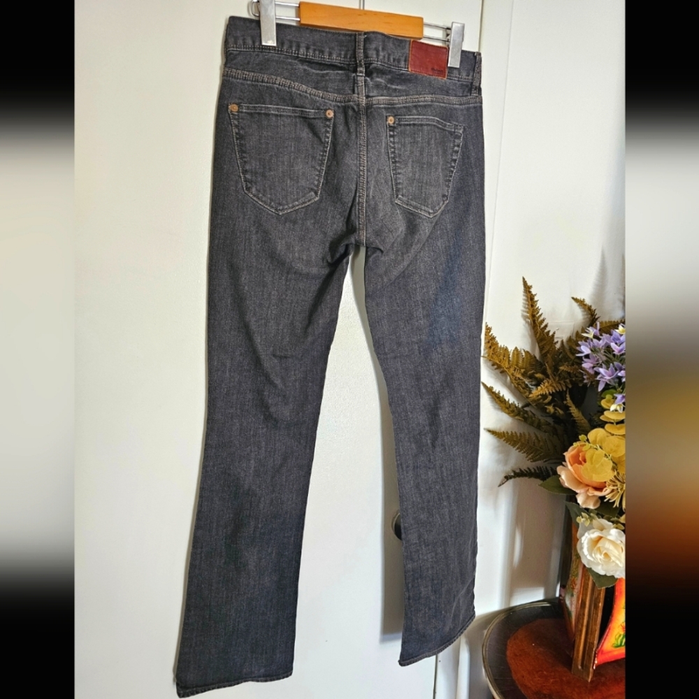 Madewell Bootcut Low Rise Bootlegger Dark Grey Stretch Jeans